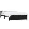 Black Solid Wood Bed Frame 140x200 cm - Modern Bedroom Furniture