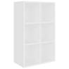 White Book Cabinet/Sideboard - 66x30x98 cm Engineered Wood