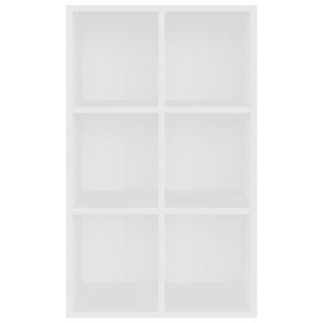 White Book Cabinet/Sideboard - 66x30x98 cm Engineered Wood