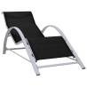 Sunlounger Textilene and Aluminium Black Colour black Quantity in Package 1 