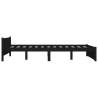 Black Solid Wood Bed Frame 140x200 cm - Modern Bedroom Furniture