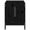 Garden Storage Box Black 76x42.5x54 cm - Solid Pine Wood