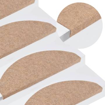 Self-Adhesive Stair Mats - 15 pcs Beige | HipoMarket