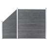 WPC Fence Set 1 Square + 1 Slanted 273x186 cm Grey Colour grey Quantity in Package 1 Model 1 square + 1 slanted 