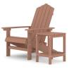 Garden Adirondack Chair with Table - HDPE Brown | Hipomarket