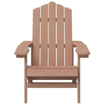 Garden Adirondack Chair with Table - HDPE Brown | Hipomarket