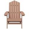 Garden Adirondack Chair with Table - HDPE Brown | Hipomarket