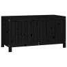 Garden Storage Box Black | Solid Wood Pine 121x55x64 cm