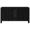 Garden Storage Box Black | Solid Wood Pine 121x55x64 cm