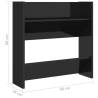 Wall Shoe Cabinet High Gloss Black - Space-Saving Design