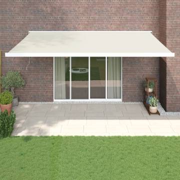 Retractable Awning Cream 5x3m - Durable Fabric & Aluminium