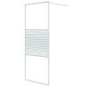 Walk-in Shower Wall White 80x195 cm - Clear ESG Glass