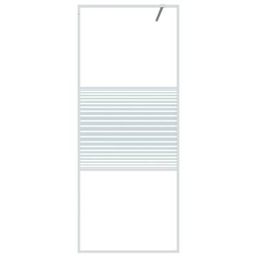 Walk-in Shower Wall White 80x195 cm - Clear ESG Glass