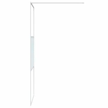 Walk-in Shower Wall White 80x195 cm - Clear ESG Glass