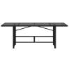 Garden Table with Glass Top - Black Poly Rattan 190x80 cm