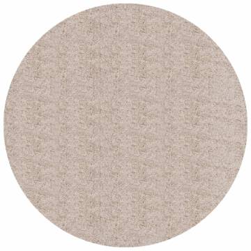 Buy Shaggy Rug PAMPLONA High Pile Beige Ø 100 cm | Hipo Market