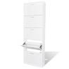 White Wooden Shoe Cabinet with 5 Compartments Colour white Quantity in Package 1 Height 169 cm Number of 