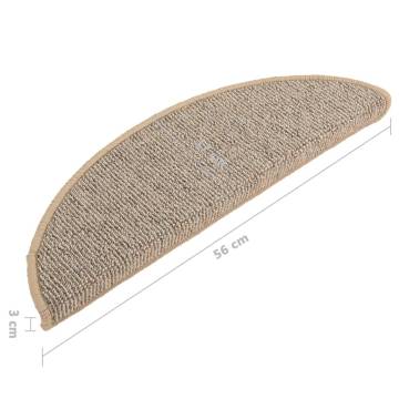 Brown Carpet Stair Treads - 15 pcs | Hipomarket