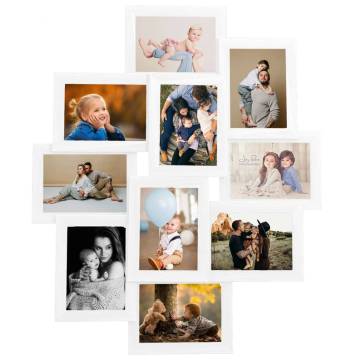 White Collage Photo Frame for 10x(10x15 cm) Pictures | HipoMarket