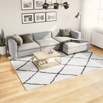 Shaggy Rug PAMPLONA 200x280 cm - Cream & Black Modern Design