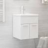 Sink Cabinet with Built-in Basin White Engineered Wood Colour white Size 41 x 38.5 x 46 cm Quantity in Package 1 Model with faucet 