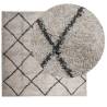 Shaggy Rug High Pile Modern Beige & Anthracite 160x160 cm