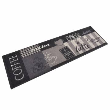 Washable Kitchen Rug - Coffee Black Velvet 45x150 cm | HipoMarket