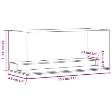 Transparent Acrylic Display Box 19.5x8.5x8.5 cm | HipoMarket