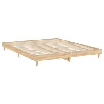 Sonoma Oak Bed Frame 120x200 cm - Quality Engineered Wood