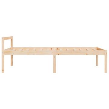 Small Single Bed Frame - Solid Pine Wood 75x190 cm