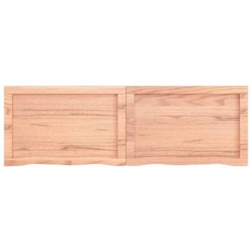 Solid Oak Table Top - Light Brown, 120x40cm | HipoMarket