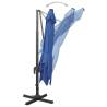 Azure Blue Cantilever Umbrella with LED Lights - 300 cm