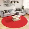 Rug OVIEDO Short Pile Red Ø 240 cm Colour red Size Ø 240 cm 