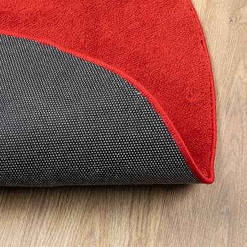 OVIEDO Red Short Pile Rug Ø 240 cm - Soft & Durable | HipoMarket