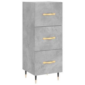 Stylish Highboard in Concrete Grey - 34.5x34x180 cm