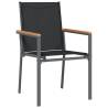 Elegant Garden Chairs Set - 4 pcs Black | HipoMarket