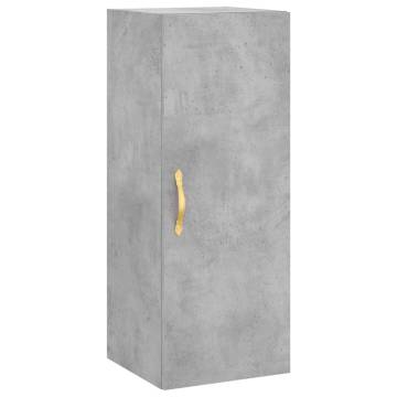 Stylish Highboard in Concrete Grey - 34.5x34x180 cm