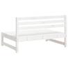 Garden Middle Sofa White - Solid Pine Wood 120x80 cm