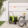 Pet Bike Trailer Green and Black Oxford Fabric and Iron Colour green and black Size 125 x 63 x 66 cm 