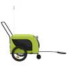 Pet Bike Trailer - Green & Black with Oxford Fabric & Iron