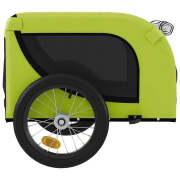 Pet Bike Trailer - Green & Black with Oxford Fabric & Iron