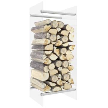 Firewood Rack Transparent 40x35x100cm – Durable Tempered Glass