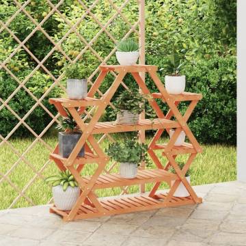 Elegant Solid Wood Flower Stand - 110x25x105 cm