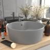 Luxury Wash Basin with Overflow Matt Light Grey 36x13 cm Ceramic Colour matte light grey 