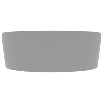 Luxury Matt Light Grey Ceramic Wash Basin 36x13 cm - Hipomarket