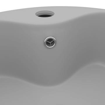 Luxury Matt Light Grey Ceramic Wash Basin 36x13 cm - Hipomarket