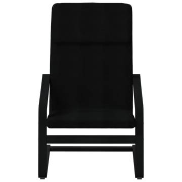 Relaxing Chair Black Fabric - Stylish Comfy Armchair | HipoMarket