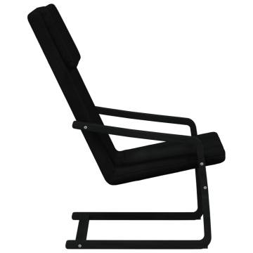 Relaxing Chair Black Fabric - Stylish Comfy Armchair | HipoMarket