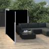 Retractable Side Awning Black 100x600 cm Colour black Size 100 x 600 cm Quantity in Package 1 