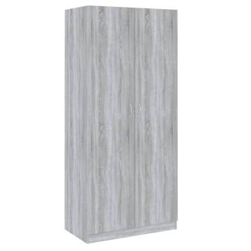 Grey Sonoma Wardrobe | 90x50x200 cm | Chic Storage Solution